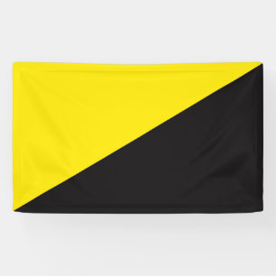 Banderoles Ancap drapeau Anarchocapitalisme jaune et noir