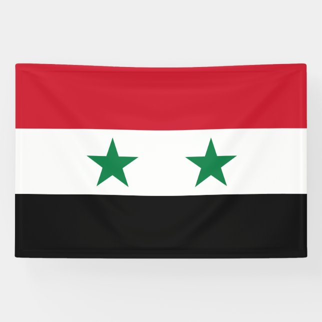 Banderoles Ancien drapeau de Syrie (Horizontal)