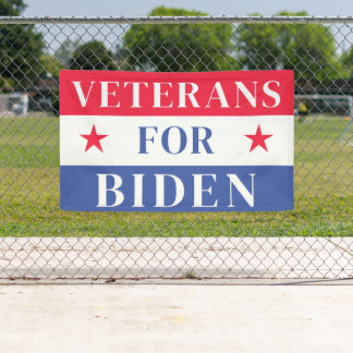 Banderoles Anciens Combattants Pour Joe Biden Président 2024