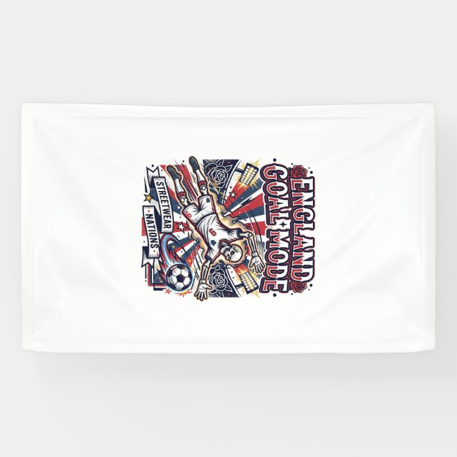Banderoles Angleterre Mode Goal Skeleton Striker Nations Stre (Horizontal)