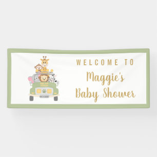 Banderoles Animal Safari mignon Baby shower Bienvenue