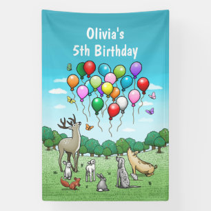 Banderoles Animaux avec Ballons