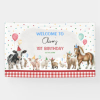 Animaux de ferme Balloon Confetti Garçon fête d'an