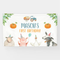 Animaux de ferme Citrouille Anniversaire Barnyard 