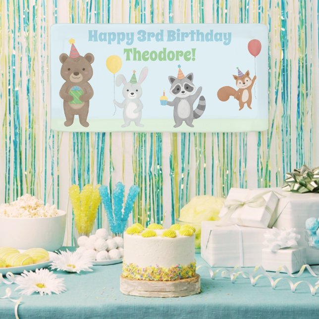 Banderoles Animaux de Fête Anniversaire (Party Animals Birthday Banner)
