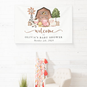 Banderoles Animaux de la ferme, Animaux mignons, Bienvenue à 