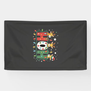 Banderoles Animaux girafe chapeau de Noël Santa Ho Ho Ho asso