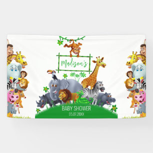 Banderoles Animaux Wild One Jungle verdure safari hiver