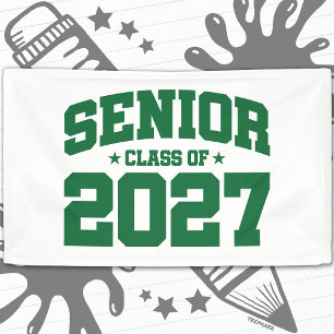 Banderoles Année de fin d'études Lycée Vert Promotion 2027