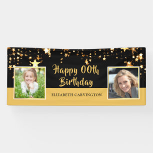 Banderoles Anniversaire   Année   Black & Editable Gold Photo