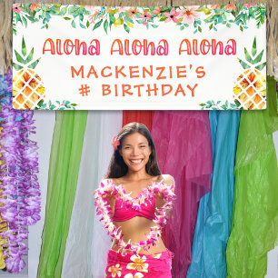 Banderoles Anniversaire Anniversaire Aloha Floral