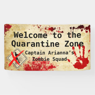 Banderoles Anniversaire Apocalypse Zombie Biohazard Hallowe