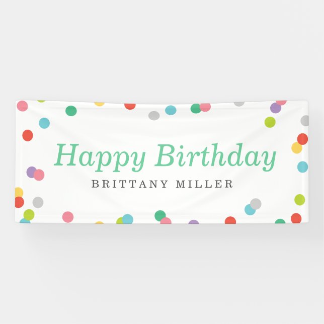 Banderoles Anniversaire Confetti (Horizontal)