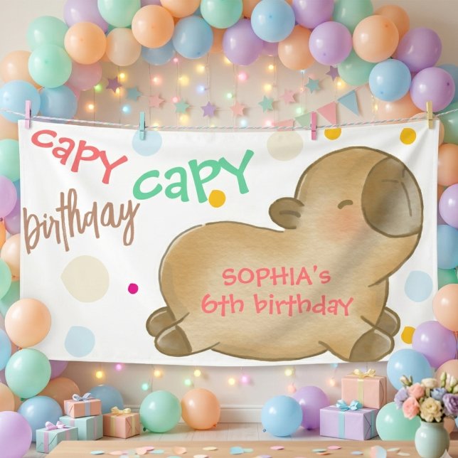 Banderoles Anniversaire de capy capybara (Créateur téléchargé)