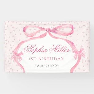 Banderoles Anniversaire de Coquette Pink Bow