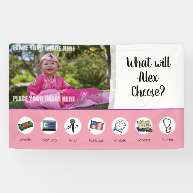 Banderoles Anniversaire de Coréen de Doljabi Doljanchi Dol ęr (Horizontal)