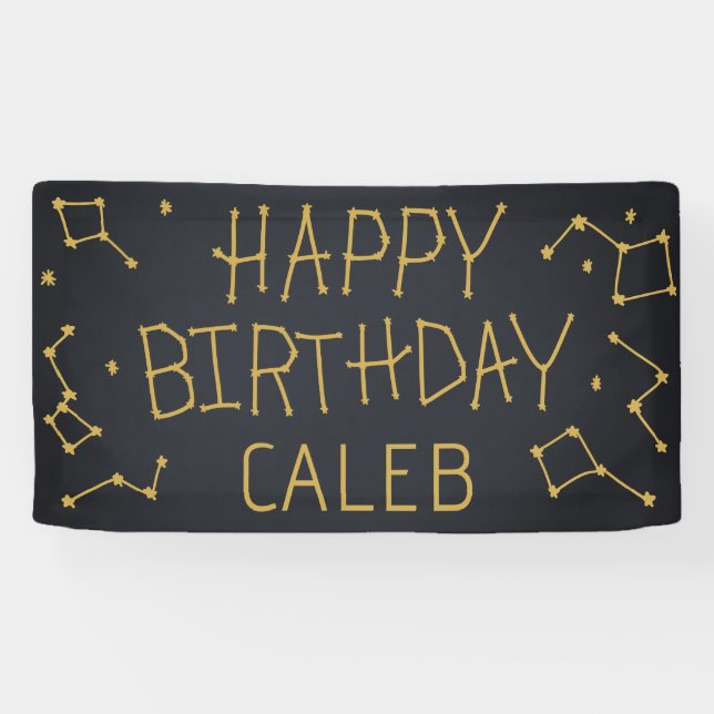 Banderoles Anniversaire de la constellation spatiale (Horizontal)