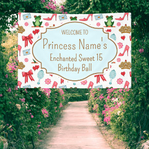 Banderoles Anniversaire de la Princesse Enchantée