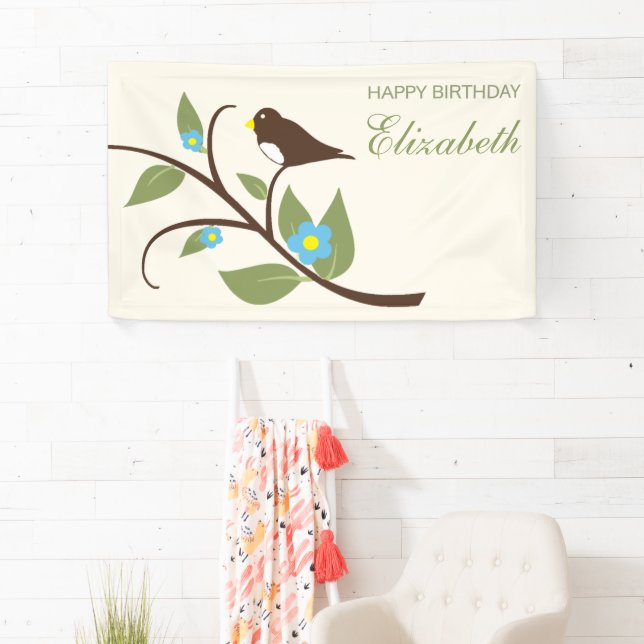 Banderoles Anniversaire de l'oiseau (En situation)