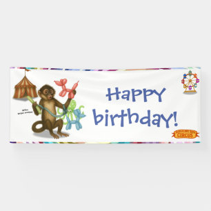 Banderoles Anniversaire de magie de singe de ballon de Spike
