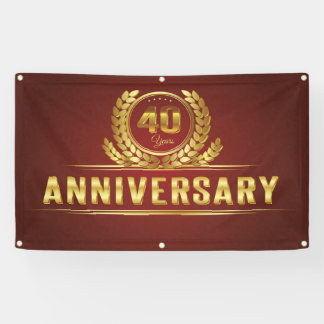 Banderoles anniversaire de quarante ans