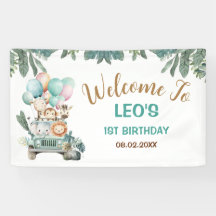Anniversaire de safari mignon pour garçons 