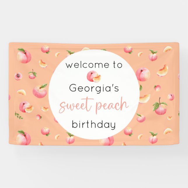 Banderoles Anniversaire de Sweet Peach (Horizontal)