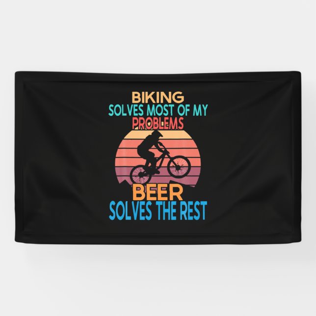 Banderoles Anniversaire de Vélo et Bière (Horizontal)