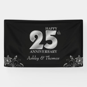 Banderoles Anniversaire des numéros d'argent