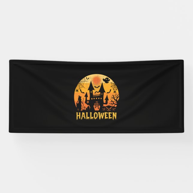 Banderoles Anniversaire d'Halloween (Horizontal)