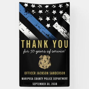 Banderoles Anniversaire du Parti de la retraite de la police 