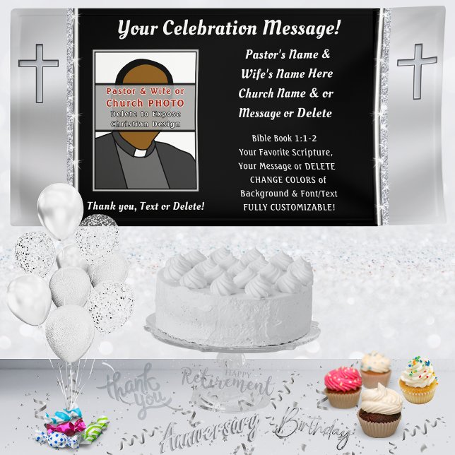 Banderoles Anniversaire du pasteur Idées de bannière, Bannièr (Church Anniversary Banners, Pastor Appreciation Banner Ideas or Any Occasion. Church Banners. )