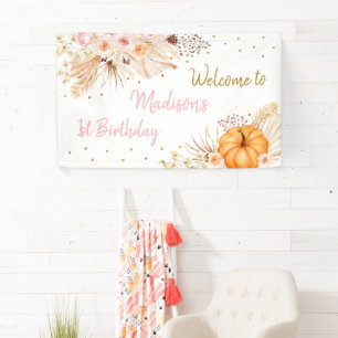 Banderoles Anniversaire floral de Little Citrouille Boho