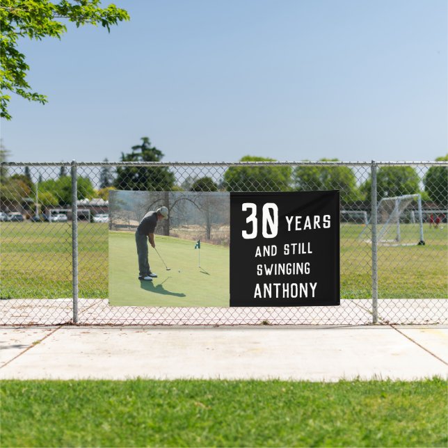 Banderoles Anniversaire Golfer Funny 30e heureux Pour lui Par (Insitu)