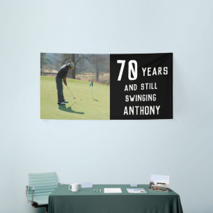 Banderoles Anniversaire Golfer Funny 70e heureux Papa Par Pho