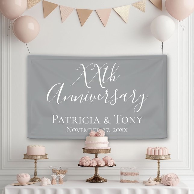 Banderoles Anniversaire mariage - n'importe quelle année - gr (Custom Anniversary Banner)