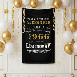 Banderoles Anniversaire Personnalisé 60 Ans Né en 1966 Soirée