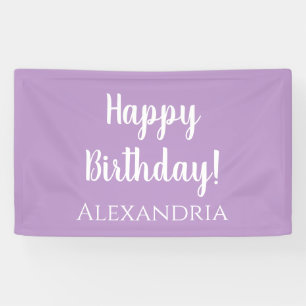 Banderoles Anniversaire personnalisé violet Lilac Joyeux anni