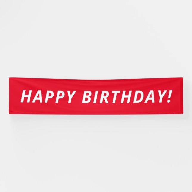 Banderoles Anniversaire rouge inspiré par Designer (Horizontal)