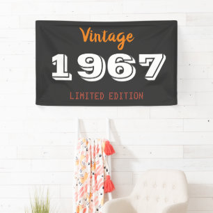 Banderoles Anniversaire Vintage 1967 – Décoration de fête d'a
