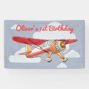 Banderoles Anniversaire vintage d'avion