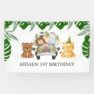 Banderoles Anniversaire Wild One Jungle Safari