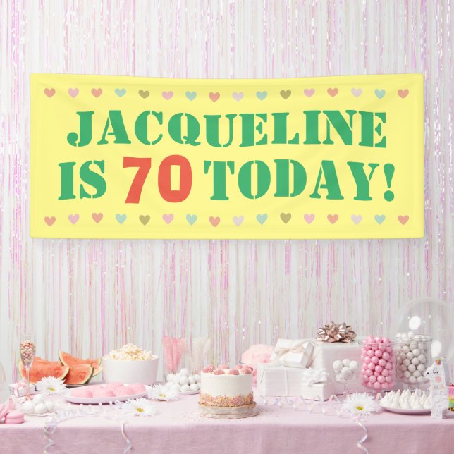 Banderoles Annonce de 70e anniversaire (Fête)