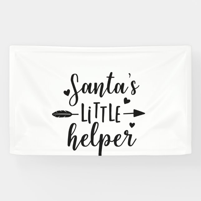 Banderoles Annonce de grossesse de l'aide de Noël  (Horizontal)