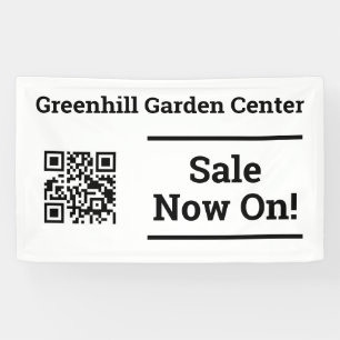 Banderoles Annonce de vente. Vente en cours avec QR Code