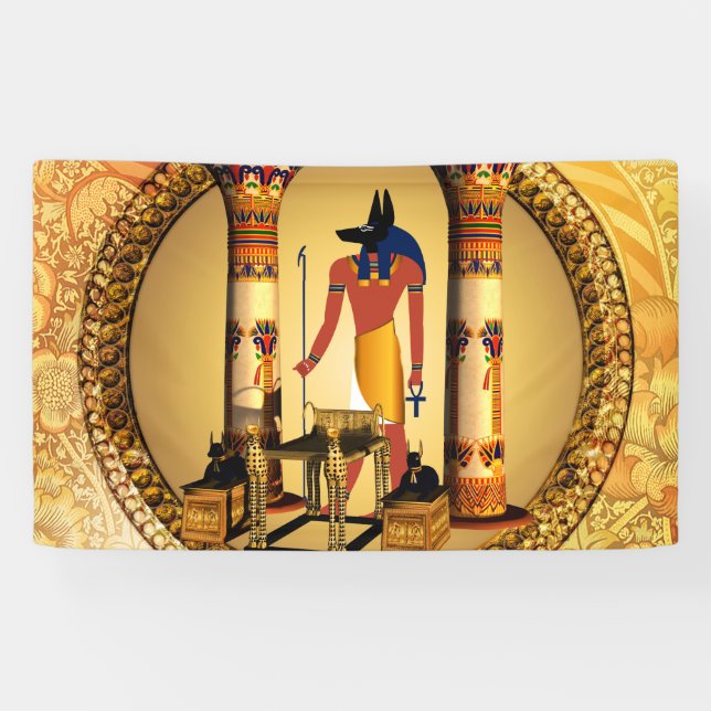 Banderoles Anubis, le dieu égyptien (Horizontal)