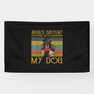 Banderoles Août Anniversaire Avec Mon Gordon Setter Dog 2020