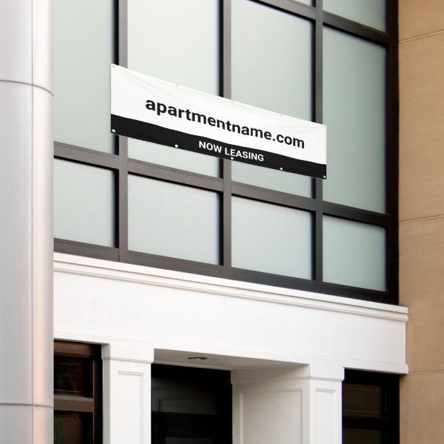 Banderoles Apartment Community Website Now Leasing White (Bâtiment extérieur)