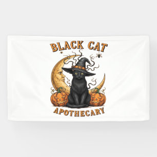 Banderoles Apothecaire de chat noir - Lune de cuisine d'Hallo