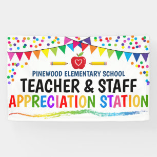 Banderoles Appréciation Station École Enseignant Merci Sign